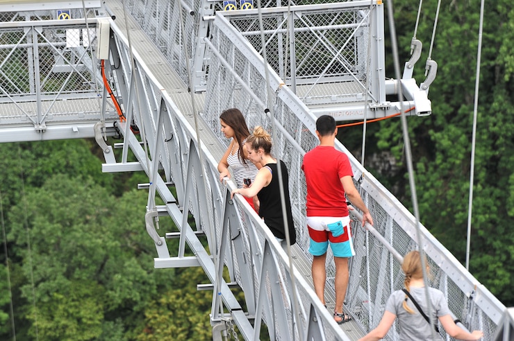 Foto die längste hängebrücke der welt