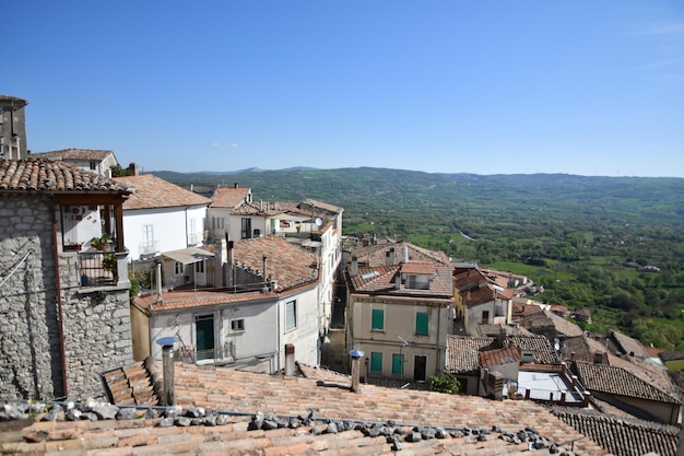 Die Landschaft von Morcone, einem kleinen Dorf in der Region Kampanien in Italien