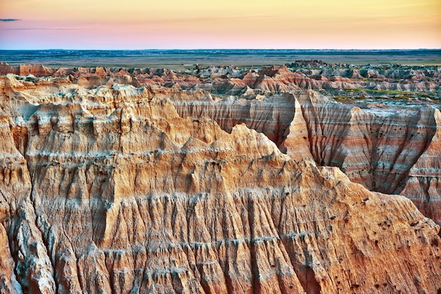 Foto die landschaftlich reizvollen badlands