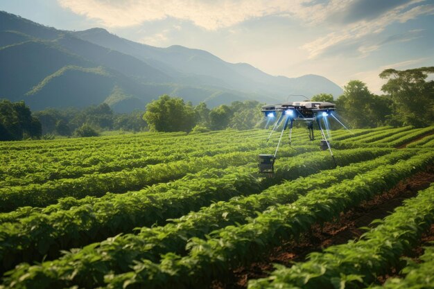 Die landwirtschaftliche Drohne der Zukunft, um den Zustand der Ernte in Echtzeit zu überwachen