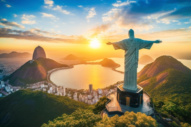 Die lebendige Stadt Rio de Janeiro, in der Berge auf das Meer treffen und ikonische Wahrzeichen präsentiert, die Reisende in ihren Bann ziehen. Begeben Sie sich mit der Jesusstatue auf eine fesselnde Reise ins Herz Brasiliens