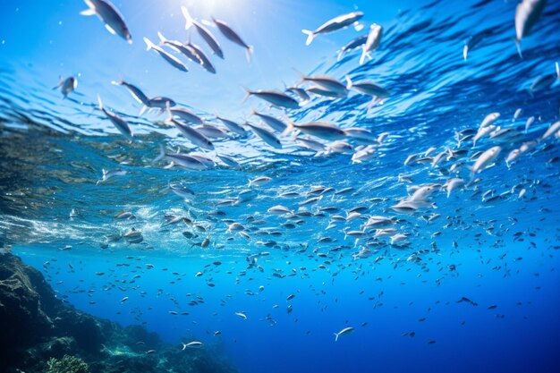 Die lebendigen Farben des unterwasserischen Lebens, die von KI generiert wurden