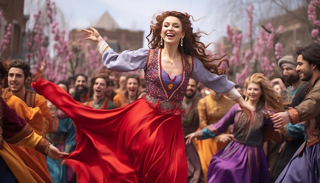 die lebendigen Tanzvorstellungen bei einer Nowruz-Feier