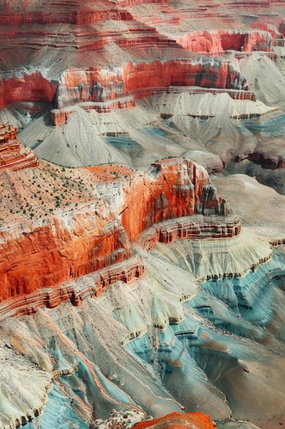 die leuchtenden Farben des zerstörten Sandsteingesteins im Canyon USA Arizona