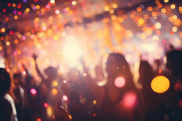 Foto die leute tanzen im club nachtleben und disco konzept verschwimmen hintergrund generative ki