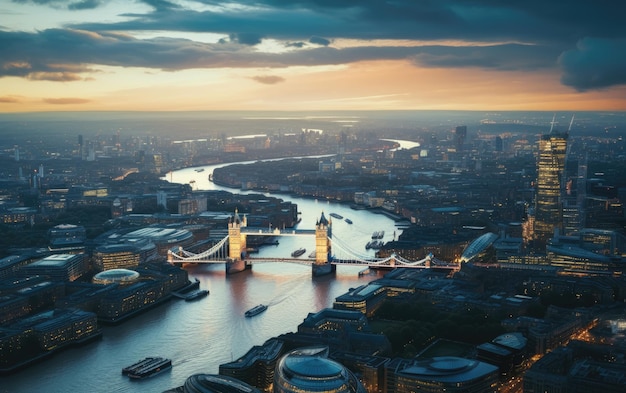 Die majestätische Skyline Londons aus The Shard