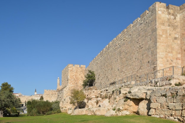 Die Mauern der Altstadt in Jerusalem