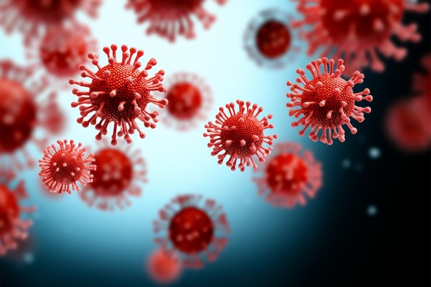 Die medizinische 3D-Illustration zeigt das wesentliche Konzept der Coronavirus-Quarantäne