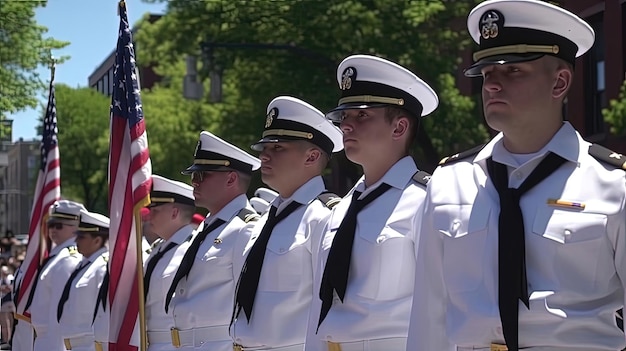 Die Memorial Day-Parade ist eine freudige Feier der Werte, die unserer Nation am Herzen liegen, mit Blaskapellen, bunten Umzugswagen und einem von KI erzeugten Gemeinschaftsgefühl