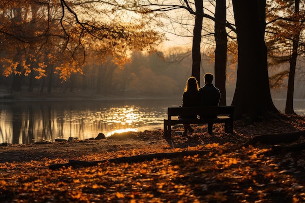 Die Menschen genießen den Schatten der Bäume im ruhigen Park generative IA