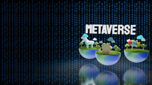 Die Metaverse- und Simulatorerde für Technologie- oder Geschäftskonzept-3D-Rendering