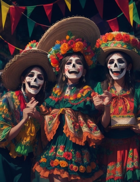 Die mexikanische Familie feiert den glücklichen Tag