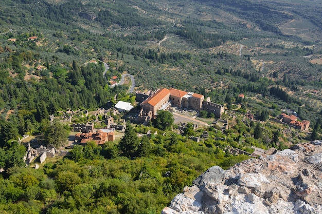 Die mittelalterliche Stadt Mystras auf dem Peloponnes in Griechenland