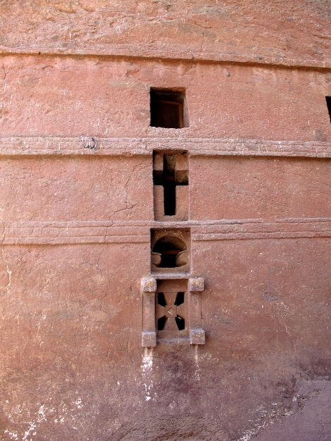 Die monolithische orthodoxe Kirche in der Stadt Lalibela, Äthiopien