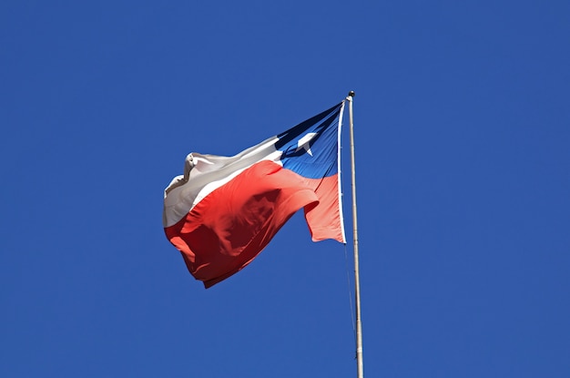 Die Nationalflagge in Santiago Chile