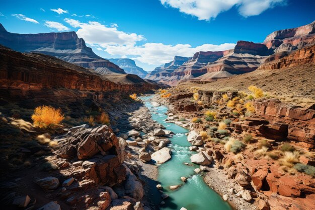 Foto die natürlichen elemente des canyons eine enge begegnung mit den geologischen wundern