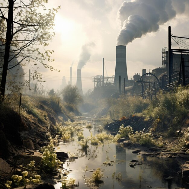 Die Natur erstickt durch CO2-Verschmutzung