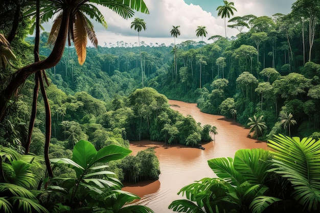 Die öde Landschaft des Amazonas-Regenwaldes