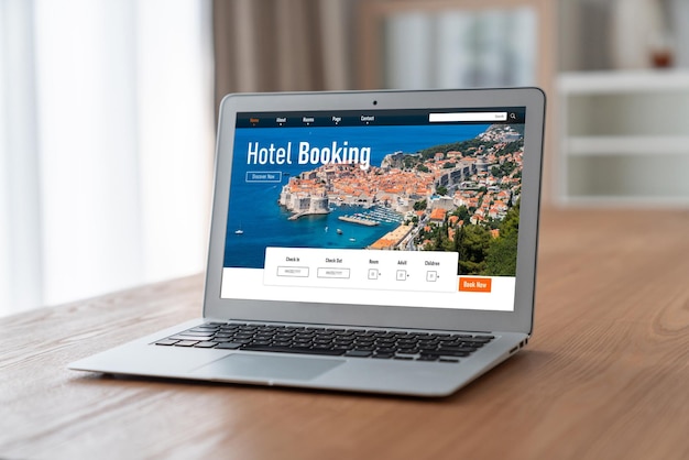 Die Online-Buchungswebsite für Hotelunterkünfte bietet ein modernes Reservierungssystem