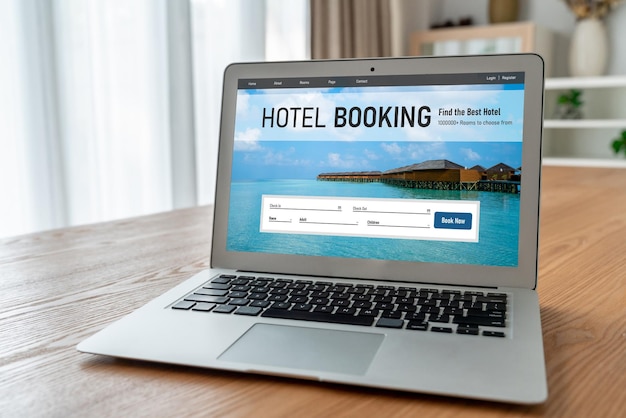 Die Online-Buchungswebsite für Hotelunterkünfte bietet ein modernes Reservierungssystem