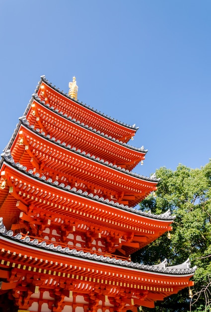 Die Pagode im Tocho-ji-Tempel oder im Fukuoka-Riesenbuddha-Tempel in Fukuoka, Japan