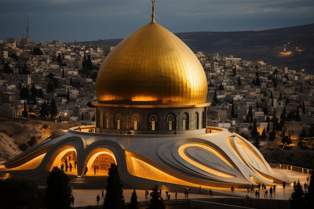 Foto die palästinensische al-aqsa-moschee aus der nähe