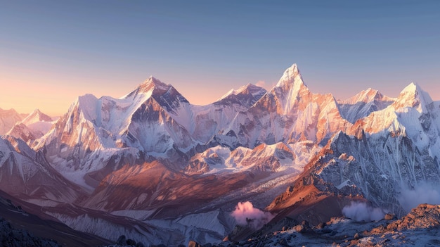 Die Pracht des Sonnenaufgangs im Himalaya