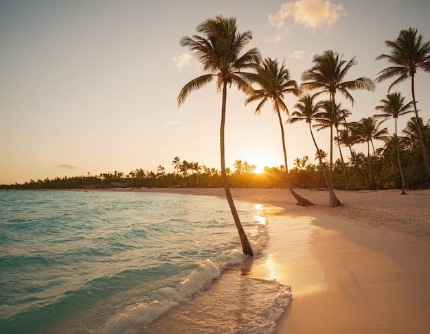 Foto die pracht des sonnenuntergangs in punta cana