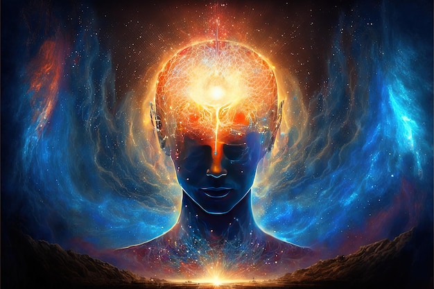 Foto die quelle des bewusstseins energie des universums lebenskraft prana der geist gottes und spiritualität generative ki