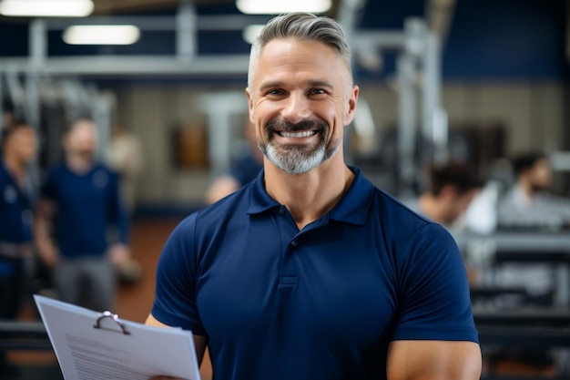 Foto die reise eines personal trainers zur stärkung der generativen fitness-ki