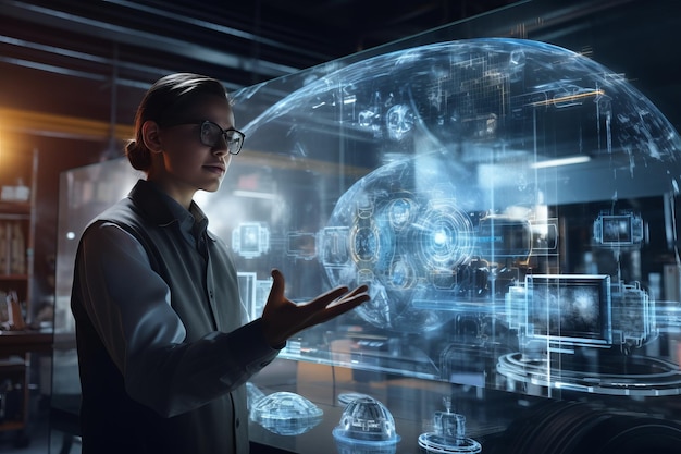Die revolutionäre Reise einer weiblichen Ingenieurin, die das Potenzial eines 3D-Hologramm-Bildschirms in t enthüllt