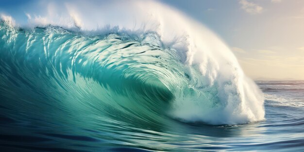 Die rohe Intensität einer brechenden Welle in einer Aufnahme einfangen