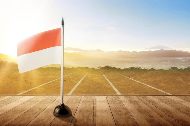 Die rot-weiße Flagge der indonesischen Flagge