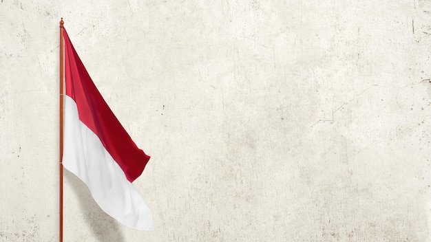 Die rot-weiße Flagge der indonesischen Flagge