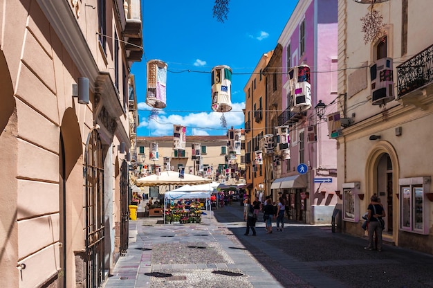 Die schöne Gasse der Altstadt von Alghero