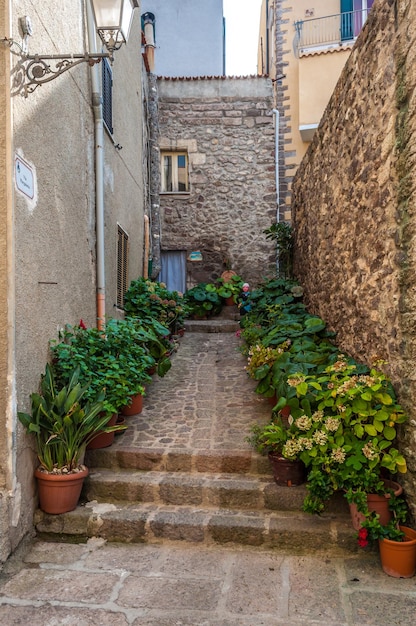 Die schöne Gasse der Altstadt von Castelsardo