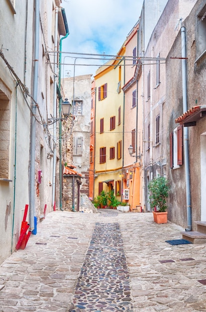 Die schöne Gasse der Altstadt von Castelsardo