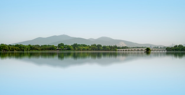 Die schöne Landschaft von Yulong See in Xuzhou