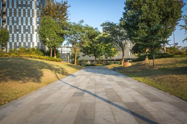 Foto die schöne moderne stadtlandschaft