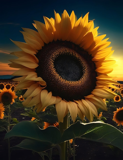 Foto die schöne sonnenblume in dieser welt