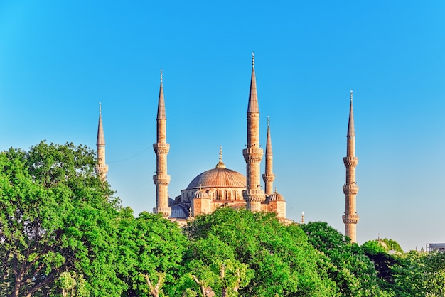 Die schöne Sultan-Ahmed-Moschee ist eine historische Moschee in Istanbul, Türkei.