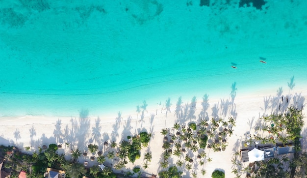 Die schöne tropische Insel Sansibar Luftbild Meer in Sansibar Beach Tansania