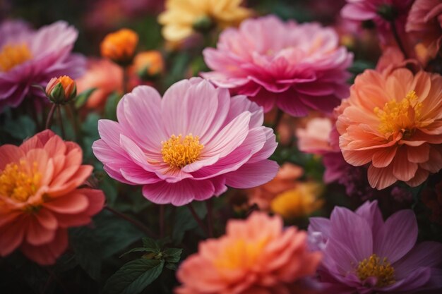 Die Schönheit der Natur in farbenfrohen Blumen gefangen genommen