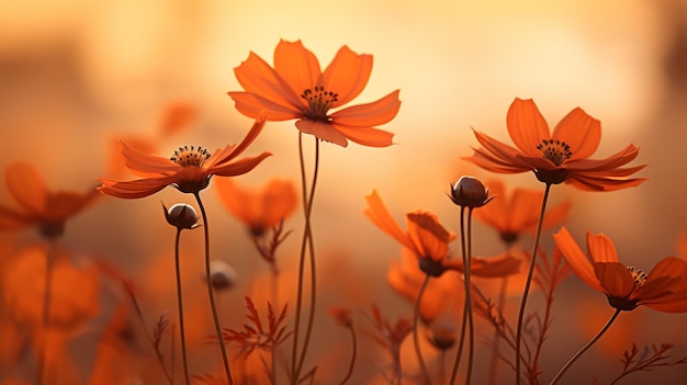 Die Schönheit des Herbstes erfassen Professionelle Fotografie von orangefarbenen Wildblumen