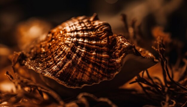 Foto die schönheit des meereslebens im spiralmuster der natur, das von ki generiert wird