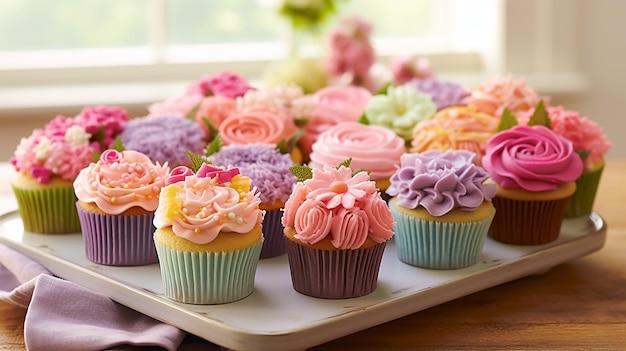 Die Schönheit von Cupcakes mit ihren perfekt geformten Zuckerguss- und Streuseln