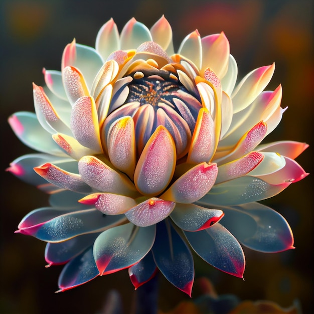 Foto die schönste blume der welt aus nächster nähe generative ki