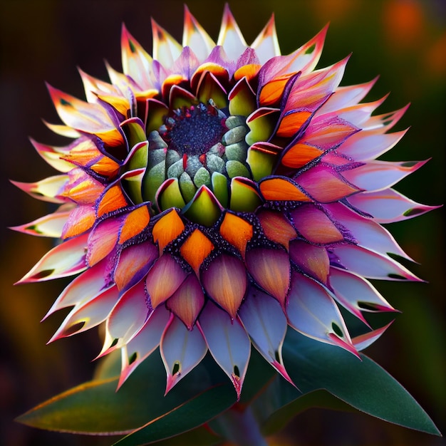 Die schönste Blume der Welt aus nächster Nähe Generative KI Premium Foto