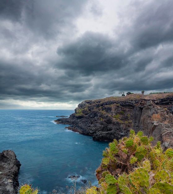 Die seelandschaft der insel teneriffa die kanarischen inseln..