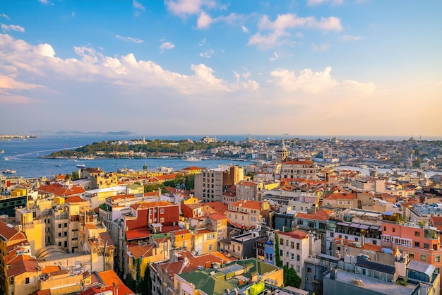 Die Skyline der Innenstadt von Istanbul, Stadtlandschaft der Türkei